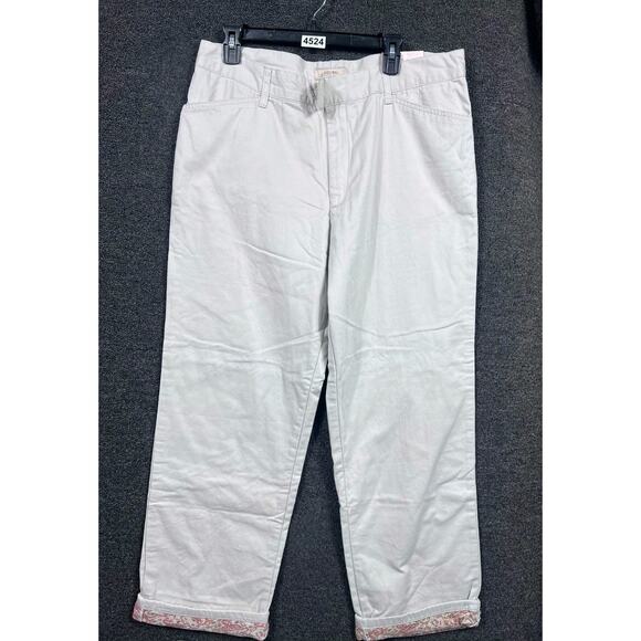 Natural Reflections Straight Casual Pants Womens Size 16 Stone Flat Front - Picture 1 of 9